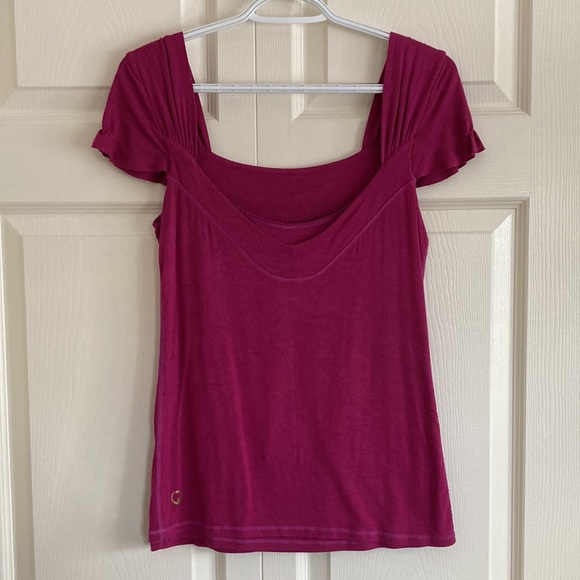 Vintage oqoqo (lululemon) reversible cap-sleeved tee - Picture 2 of 4